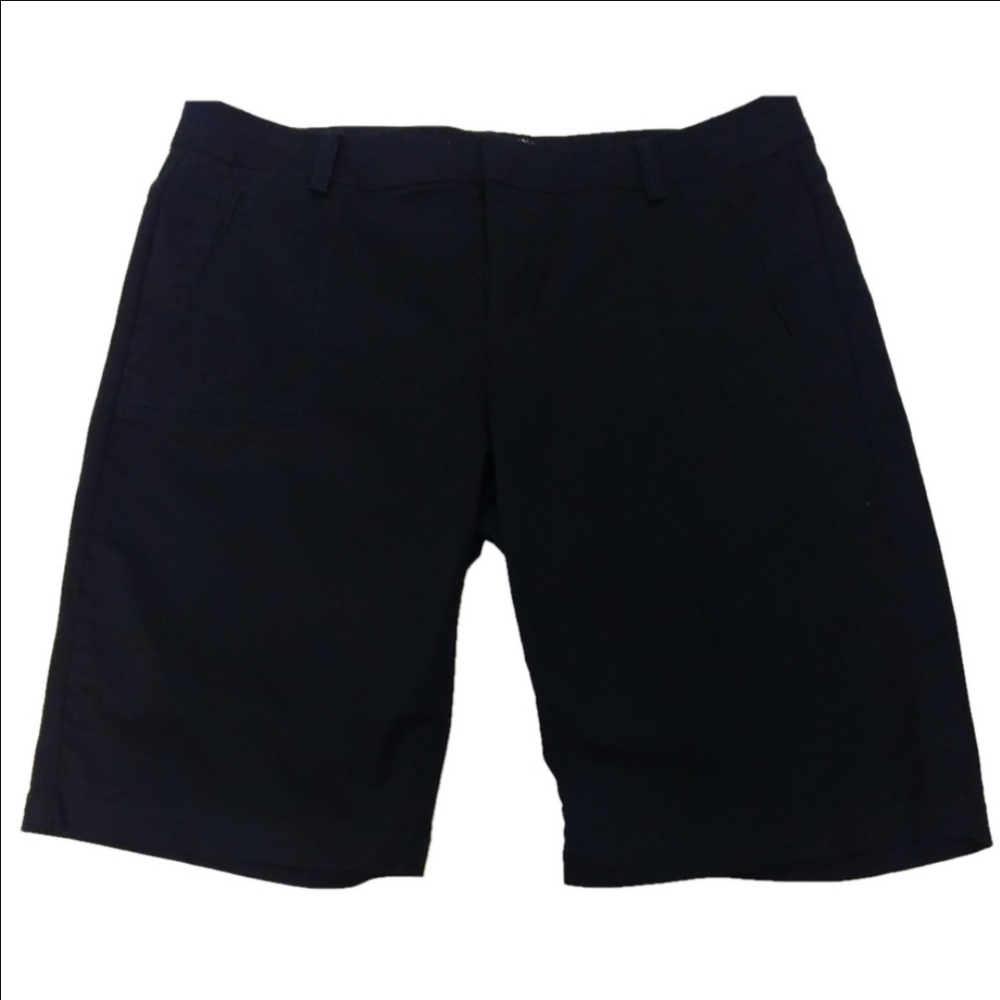 Saks Fifth Avenue Shorts Women's Size 12 Dark Navy Blue Bermuda‎ Long Stretch